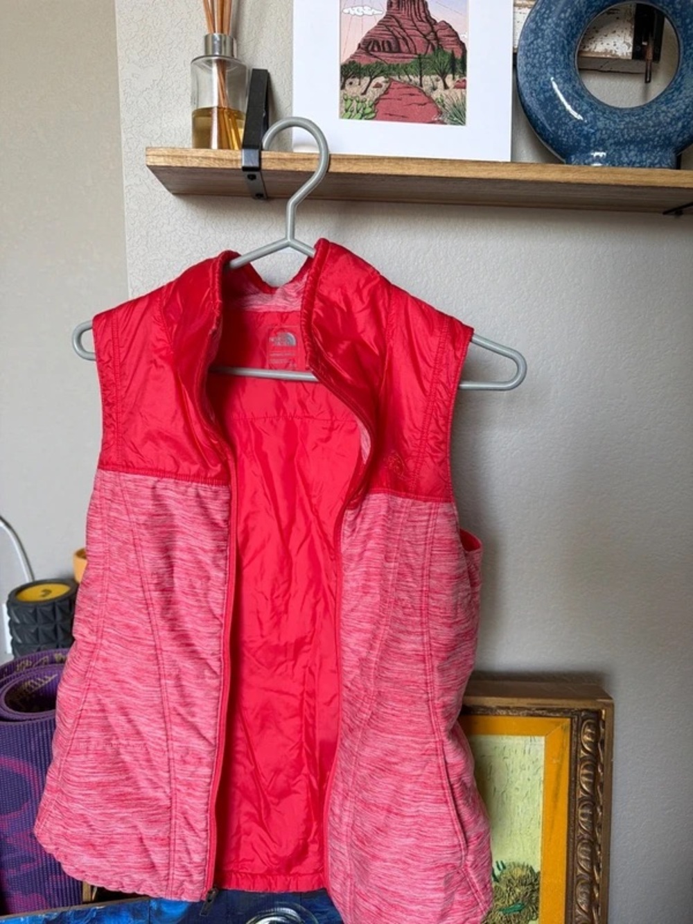 The North Face Bright Red Women's Puffy Vest